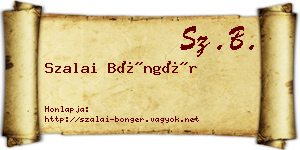Szalai Böngér névjegykártya